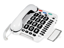Schwerhörigen-Telefon mit Hörstärkeregelung CL100 Geemarc (weiss)