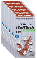 Piles auditives iCellTech P312