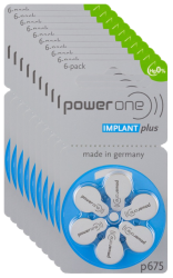 ​Piles pour implants cochléaires Power One IMPLANT plus p675 Pack économique 600 pc